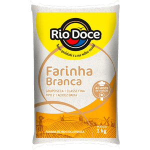 FARINHA DE MANDIOCA RIO DOCE 1KG BRANCA